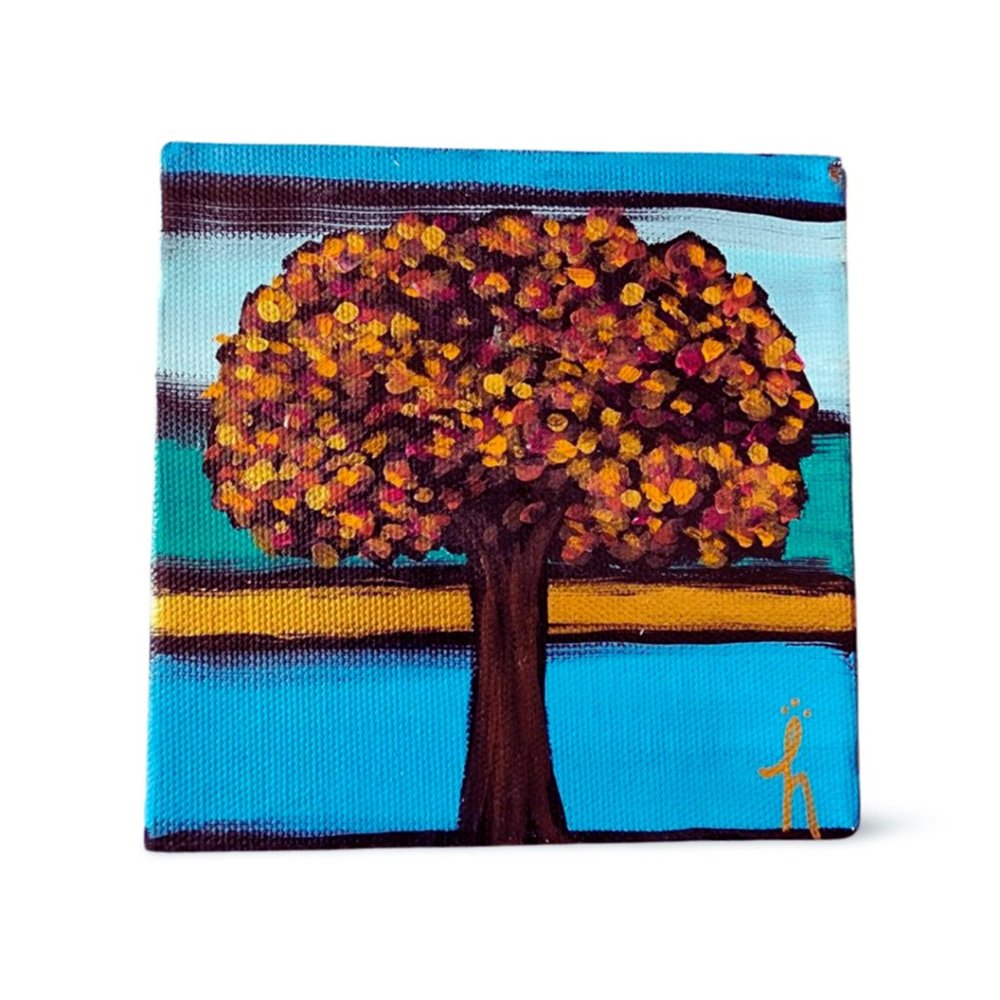 Original Colorful Tree Canvas Painting